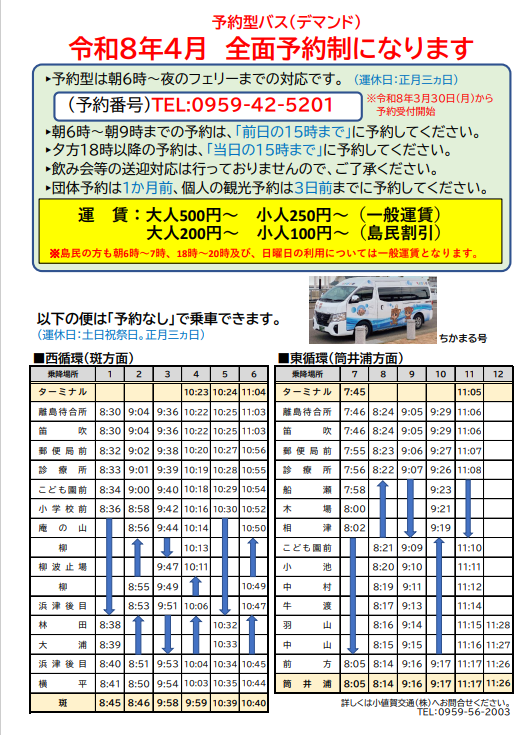 予約型バス（デマンド）ダイヤ